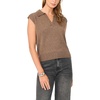 Vince Camuto Women’s Sleeveless Johnny Collar Tank(Deep Sandstone)